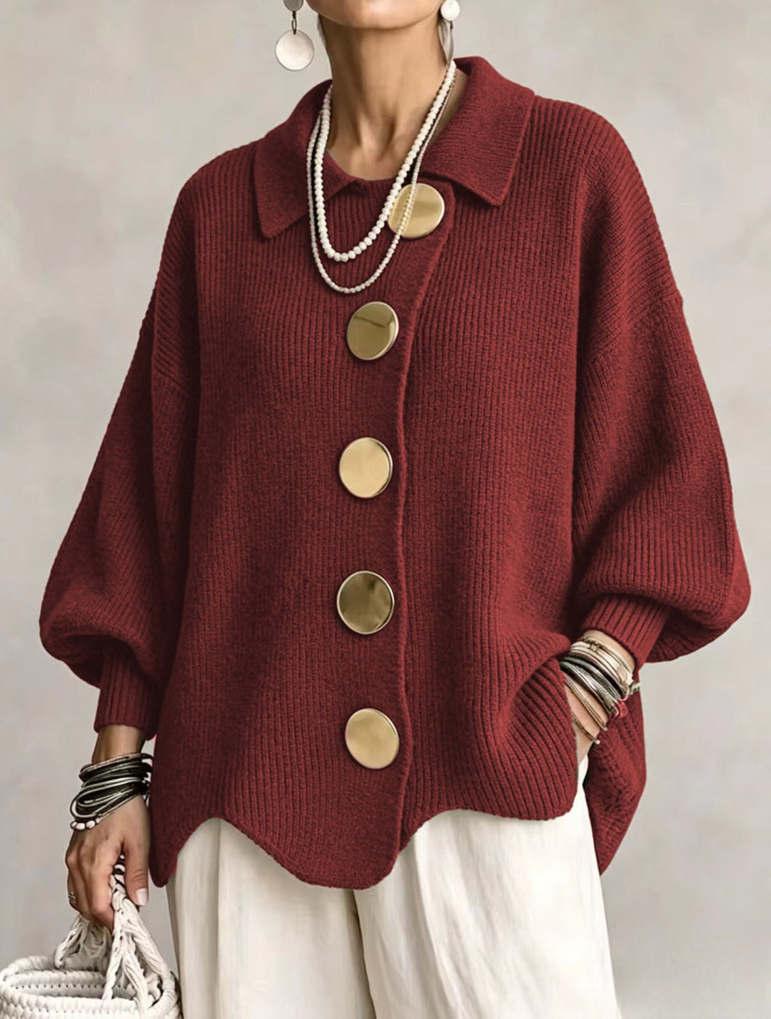ISADORA™ - ELEGANT OVERSIZED KNIT CARDIGAN