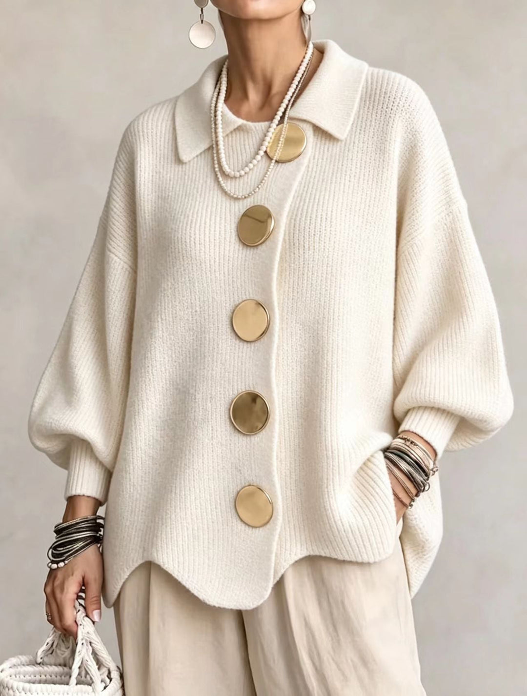 ISADORA™ - ELEGANT OVERSIZED KNIT CARDIGAN