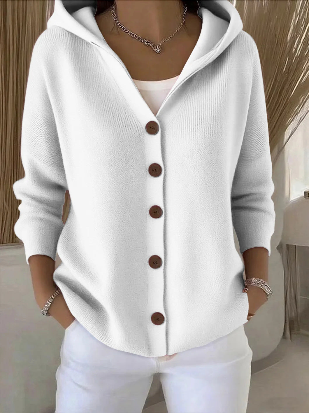 ROSALIA™ - ELEGANT BUTTON-UP COMFORT HOODIE