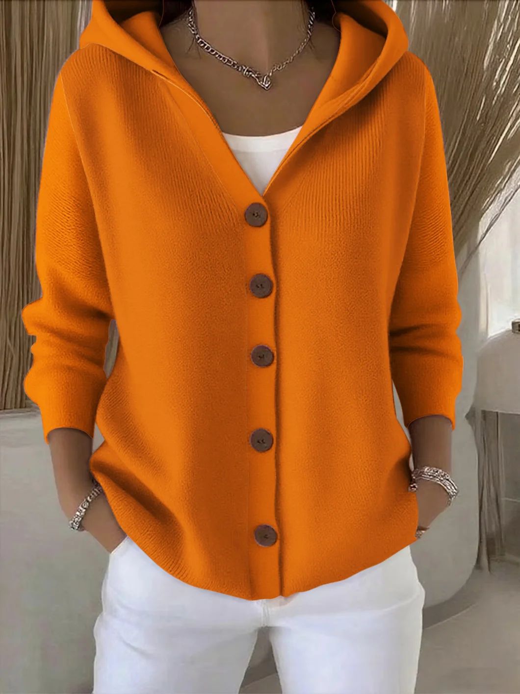 ROSALIA™ - ELEGANT BUTTON-UP COMFORT HOODIE