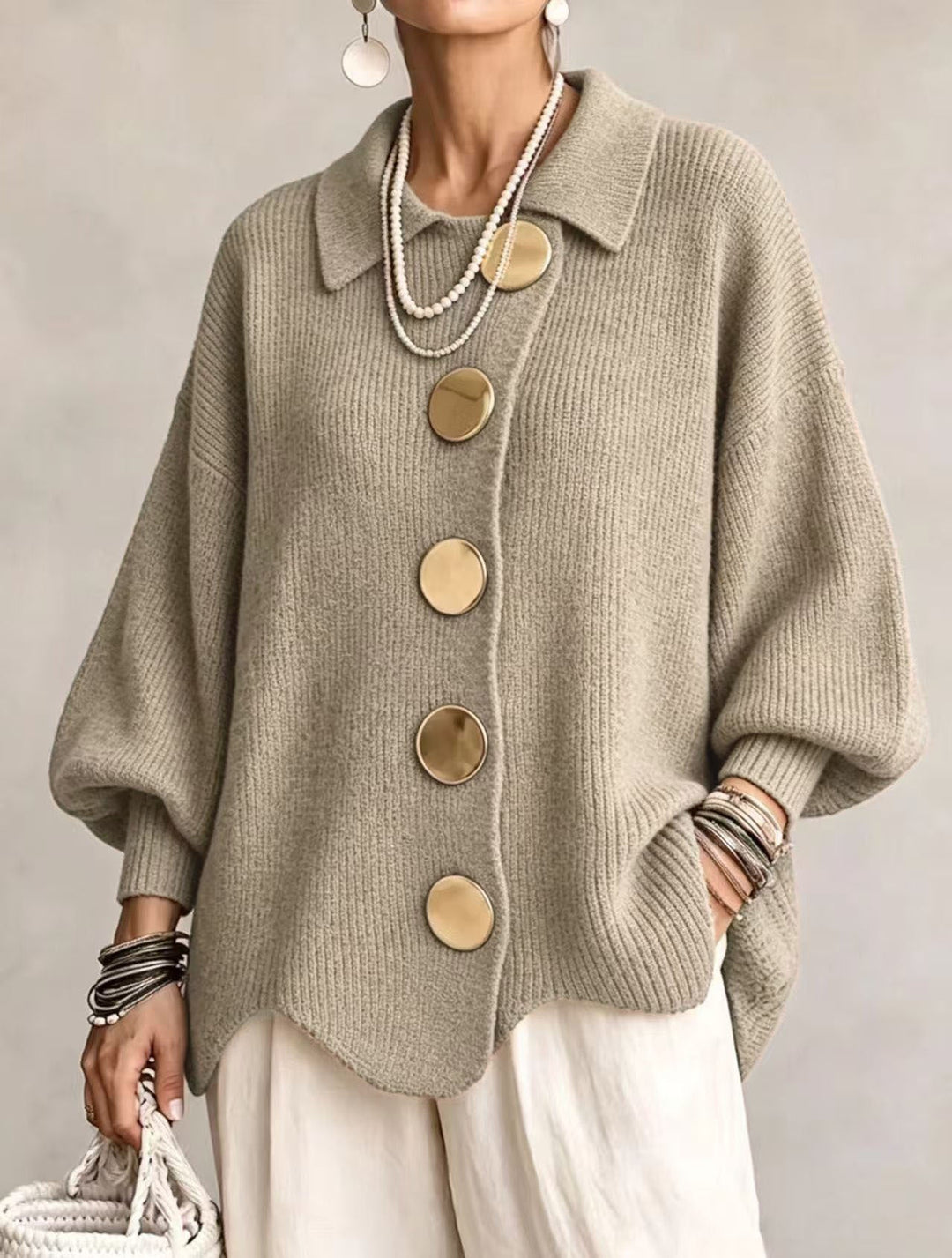 ISADORA™ - ELEGANT OVERSIZED KNIT CARDIGAN