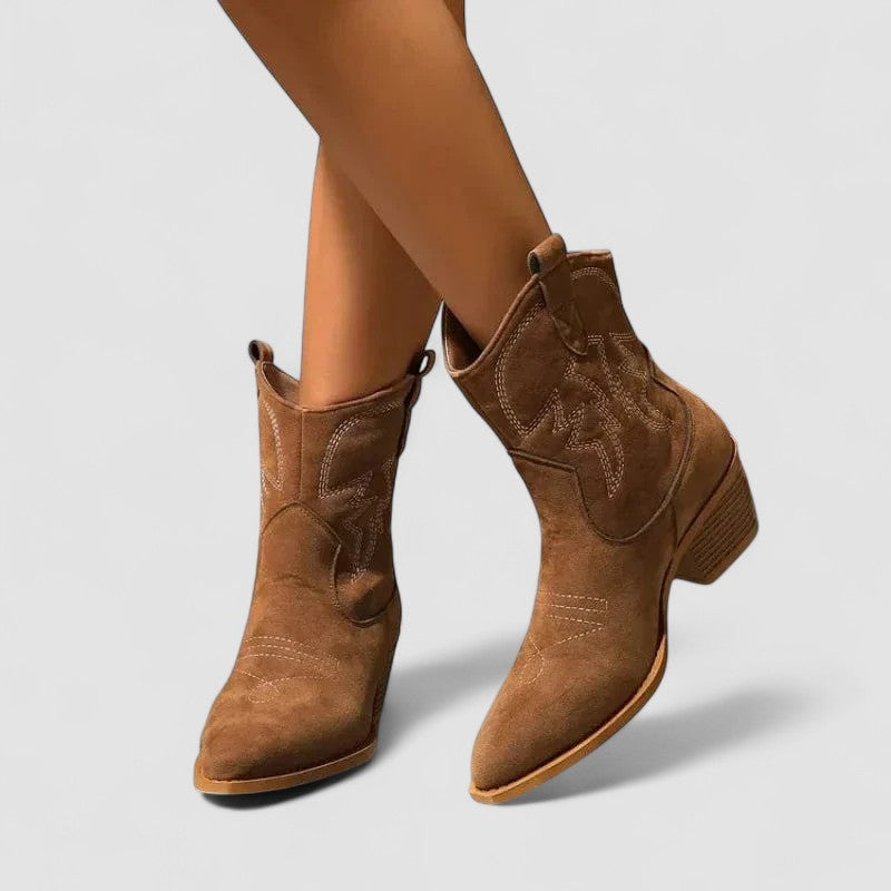 DARCY™ - ELEGANT EMBROIDERED ANKLE BOOTS
