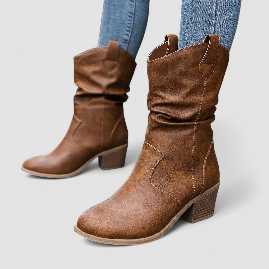 ELEANORA™ - ELEGANT SLOUCH HEELED BOOTS