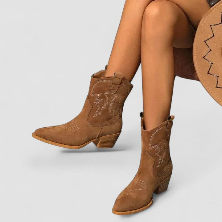 DARCY™ - ELEGANT EMBROIDERED ANKLE BOOTS