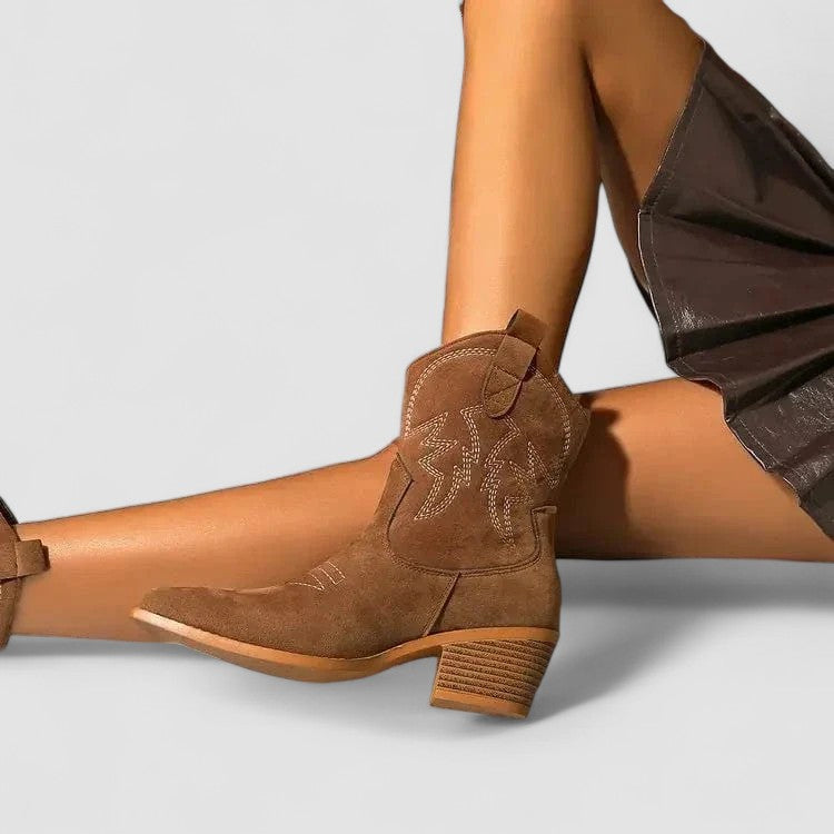 DARCY™ - ELEGANT EMBROIDERED ANKLE BOOTS