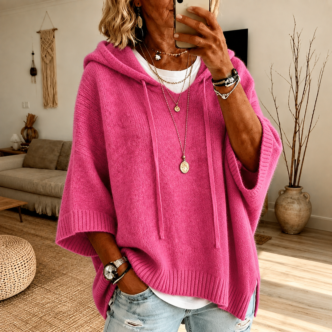 CHLOE™ – ELEGANT COMFORT PONCHO HOODIE