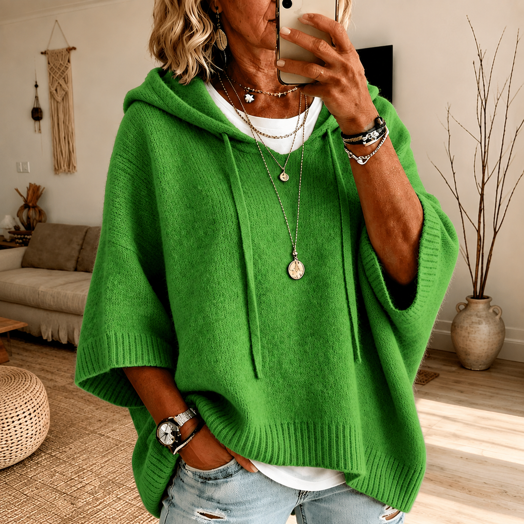MARGAUX™ – ELEGANT COZY PONCHO HOODIE
