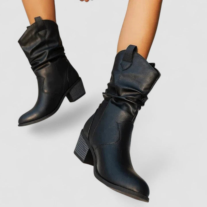 ELEANORA™ - ELEGANT SLOUCH HEELED BOOTS