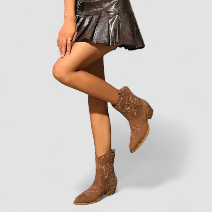 DARCY™ - ELEGANT EMBROIDERED ANKLE BOOTS
