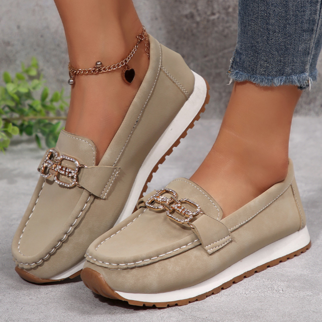 EMMA™ - CHIC DIAMOND BUCKLE LOAFERS