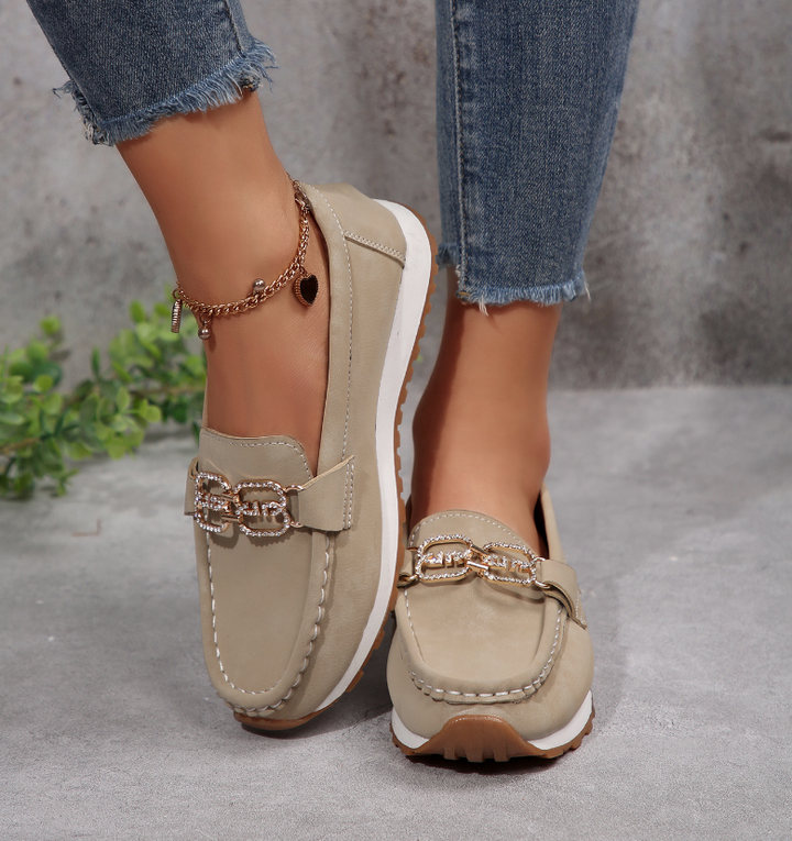 EMMA™ - CHIC DIAMOND BUCKLE LOAFERS