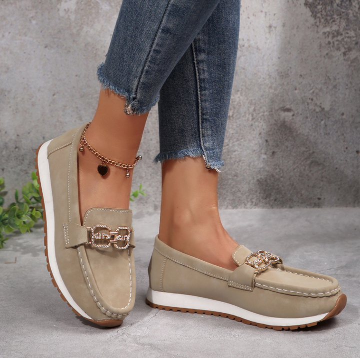EMMA™ - CHIC DIAMOND BUCKLE LOAFERS