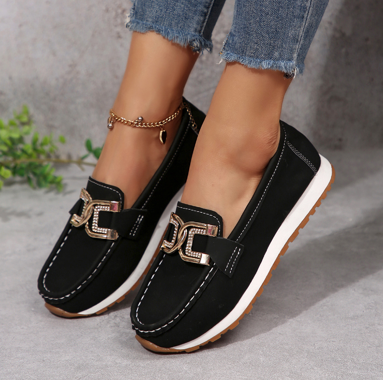 EMMA™ - CHIC DIAMOND BUCKLE LOAFERS