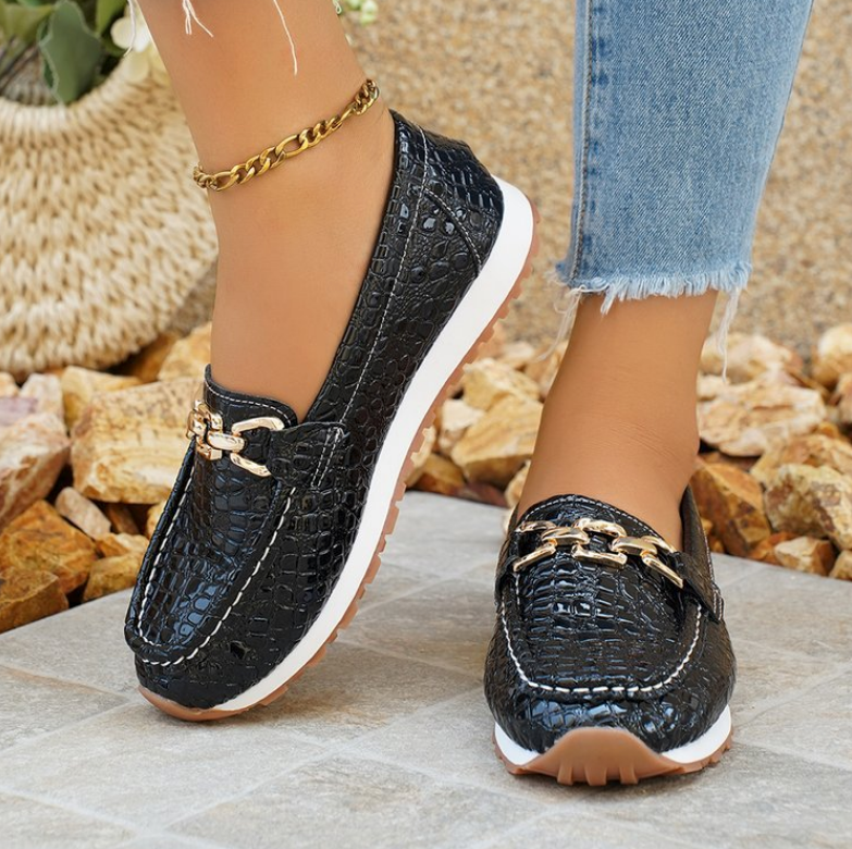 EMMY™ - ELEGANT COMFORT CROCODILE LOAFERS