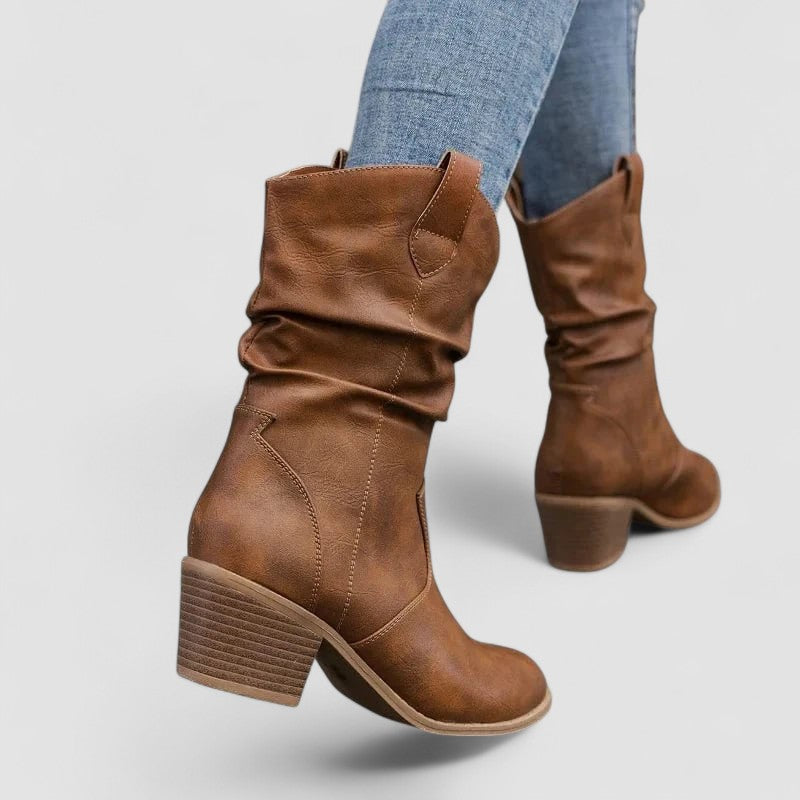 ELEANORA™ - ELEGANT SLOUCH HEELED BOOTS