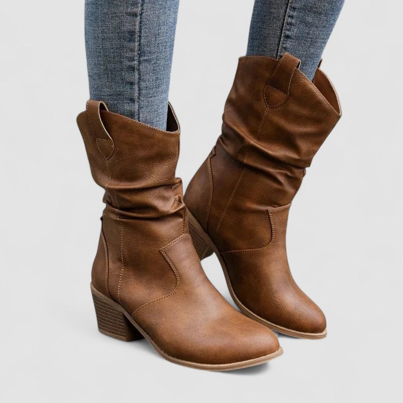 ELEANORA™ - ELEGANT SLOUCH HEELED BOOTS