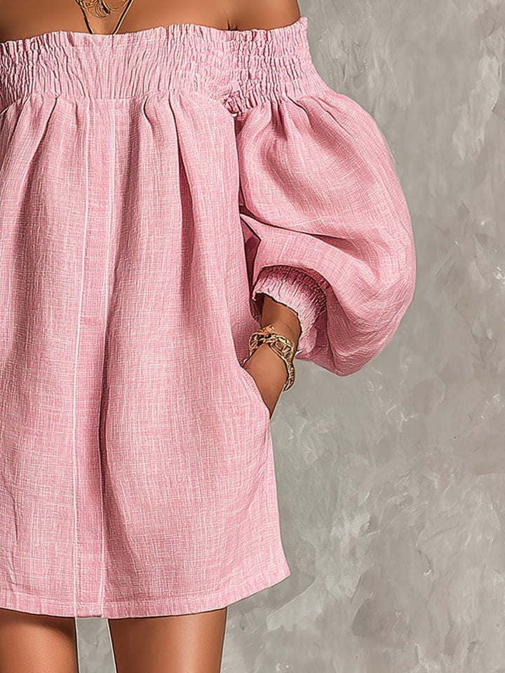 ROSALINE™ - OFF-SHOULDER PUFF SLEEVE MINI DRESS