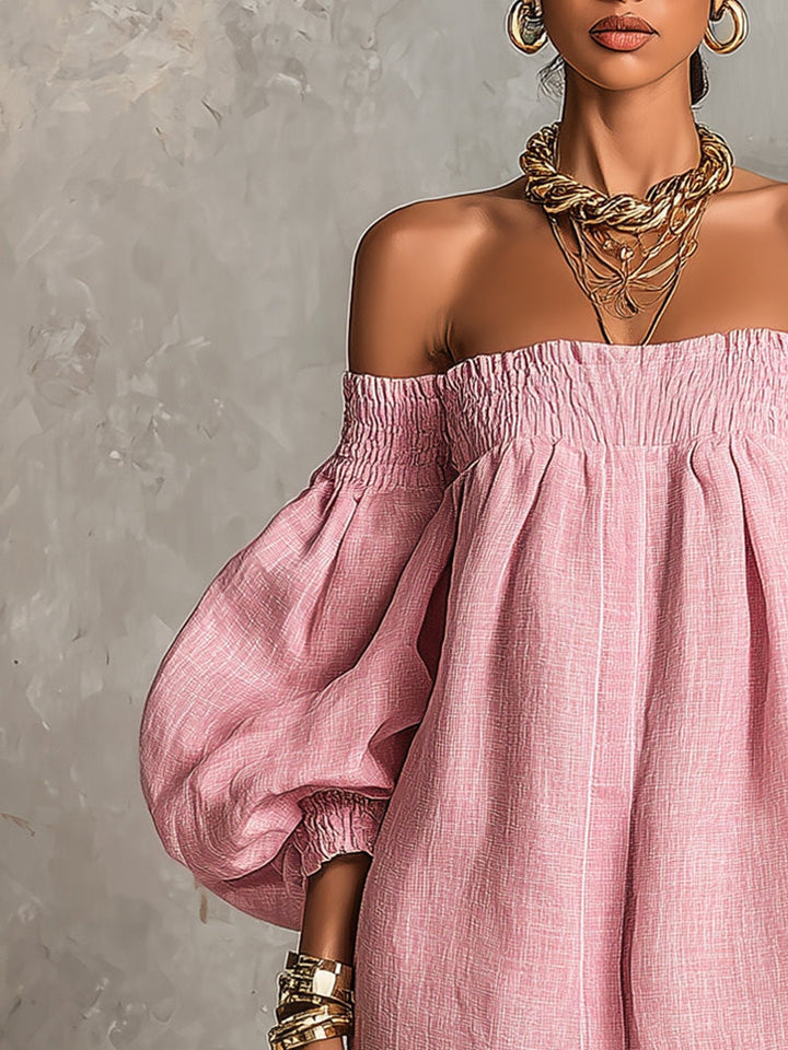 ROSALINE™ - OFF-SHOULDER PUFF SLEEVE MINI DRESS