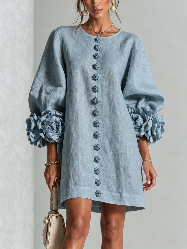 CLEO™ - FLORAL-TRIMMED MINI DRESS