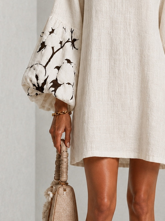 WAVERLY™ - ELEGANT FLORAL MINI DRESS