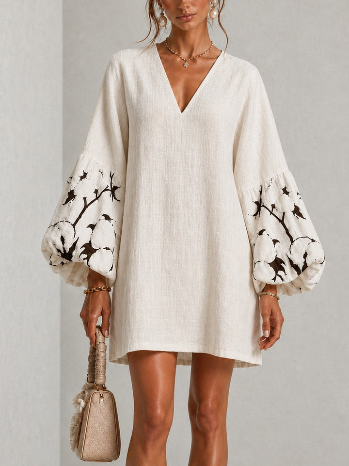 WAVERLY™ - ELEGANT FLORAL MINI DRESS
