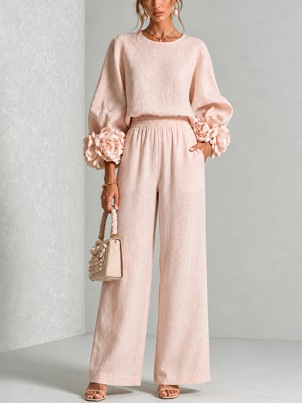 CARYS™ - FLORAL-CUFF TWO-PIECE SET