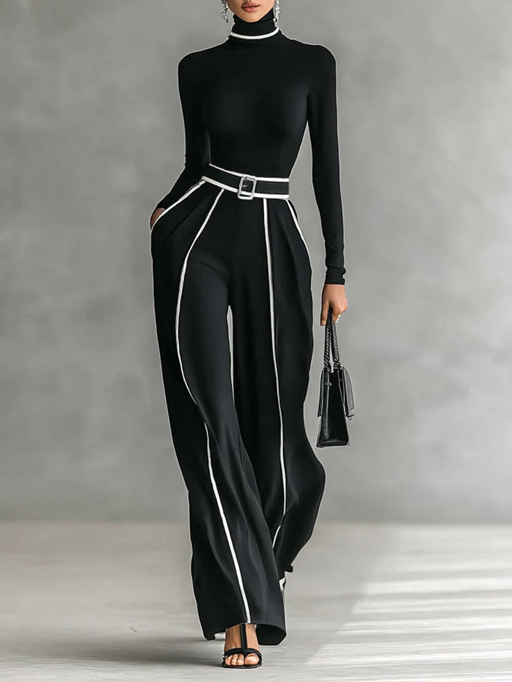 EMMA™ - ELEGANT COLLARED TWO-PIECE SET