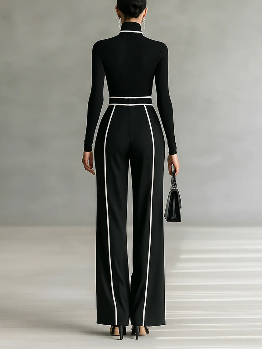 EMMA™ - ELEGANT COLLARED TWO-PIECE SET