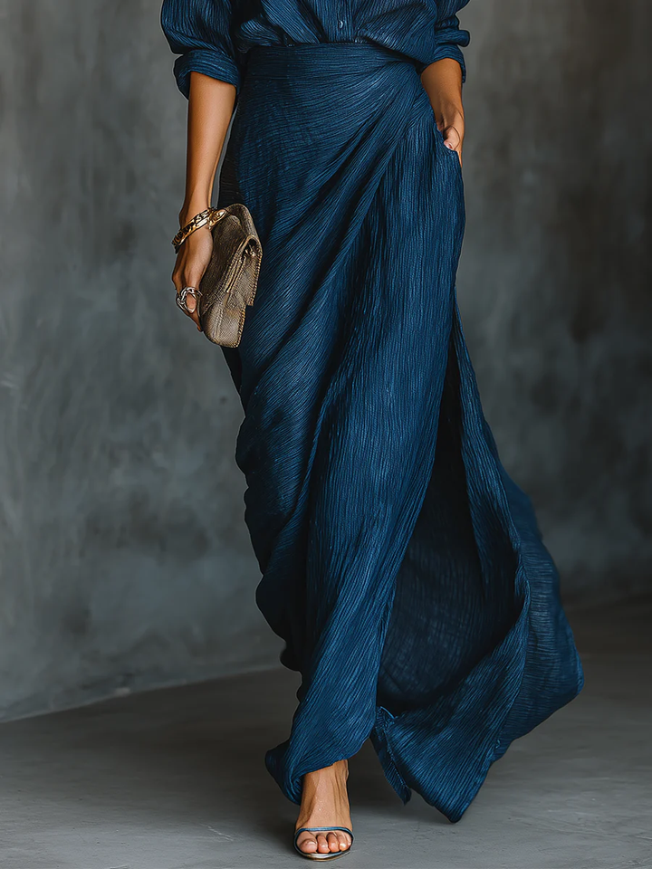 CELESTE™ - ELEGANT BLOUSE AND SKIRT 2-PIECE SET