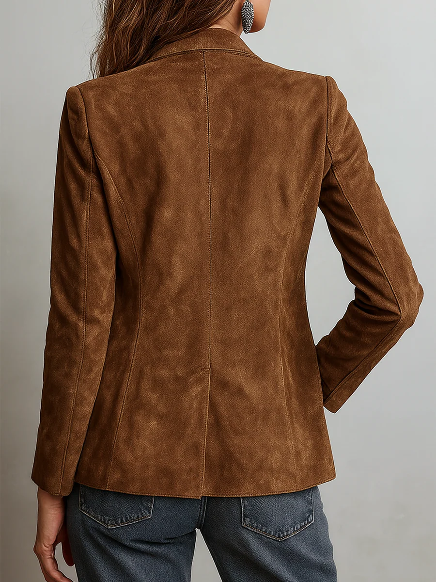 MARCELLA™ - ELEGANT VINTAGE SUEDE BLAZER