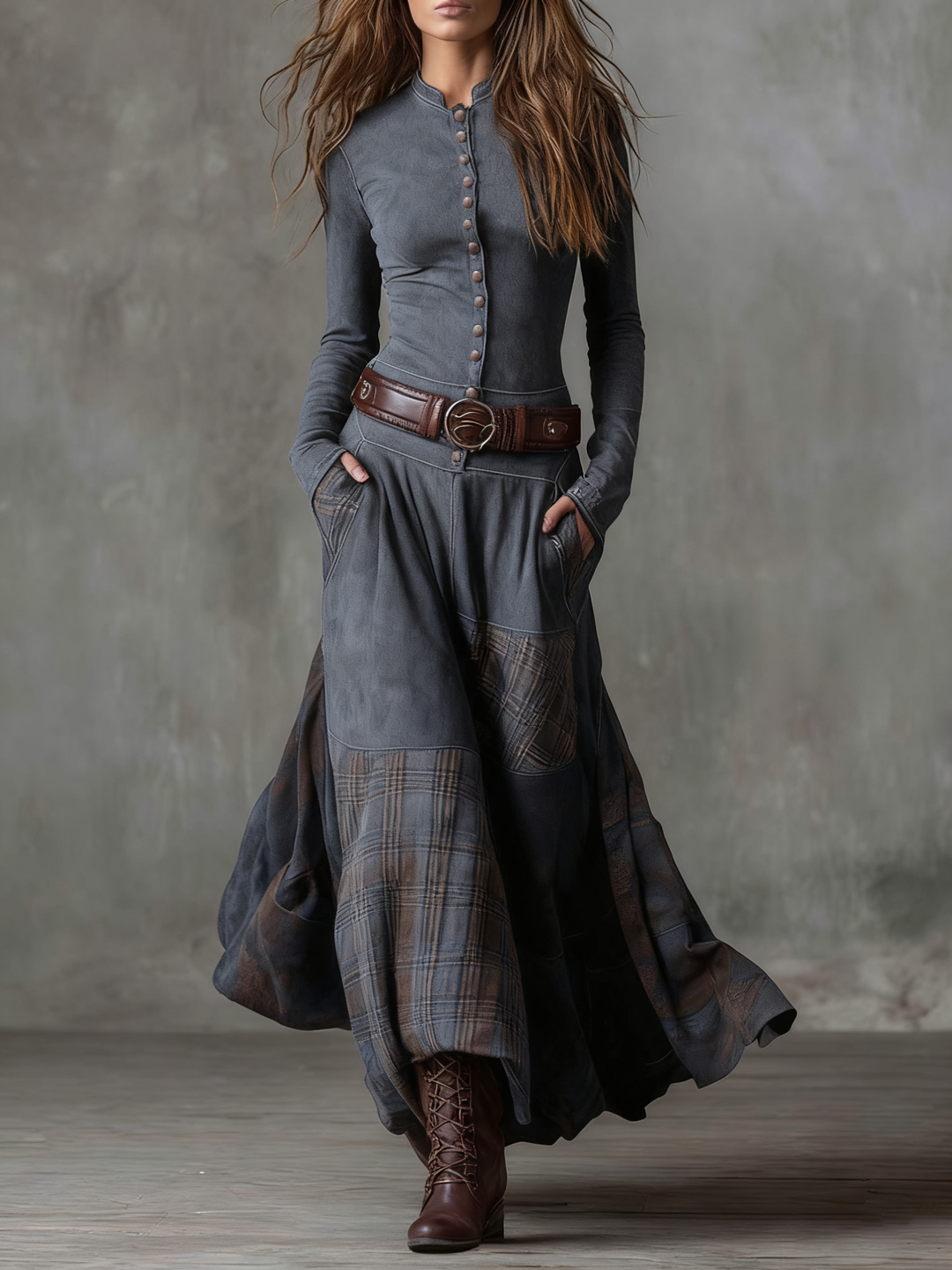 ELISE™ - ELEGANT SUEDE MAXI DRESS