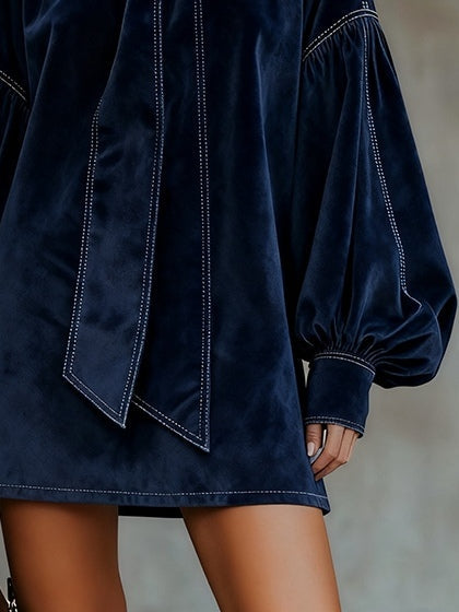 TIPHAINE™ - ELEGANT VELVET MINI DRESS