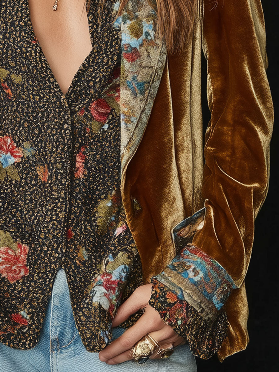 ANNA™ - ELEGANT VINTAGE FLORAL BLAZER