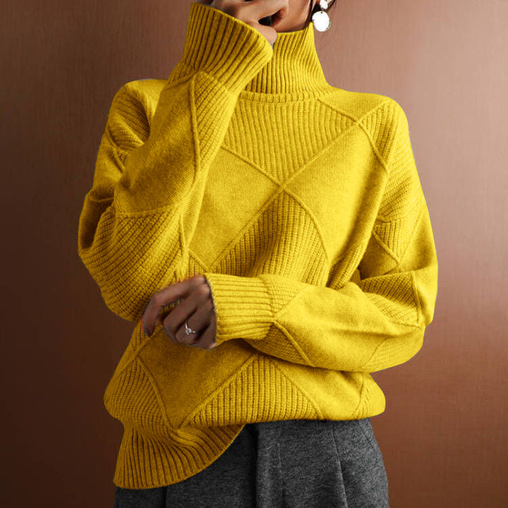 EUGENIA™ - ELEGANT DIAMOND KNIT SWEATER