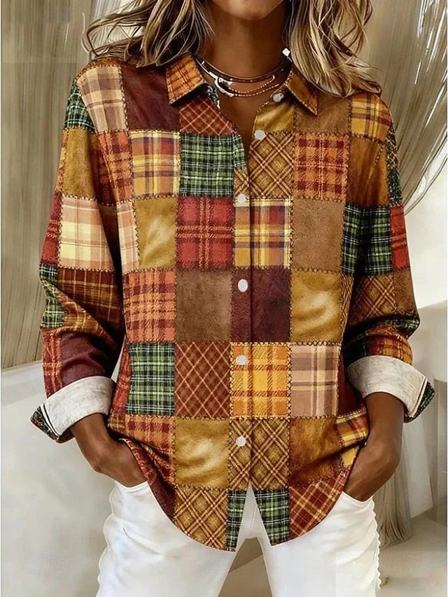 MERRITT™ - ELEGANT PATCHWORK COMFORT BLOUSE