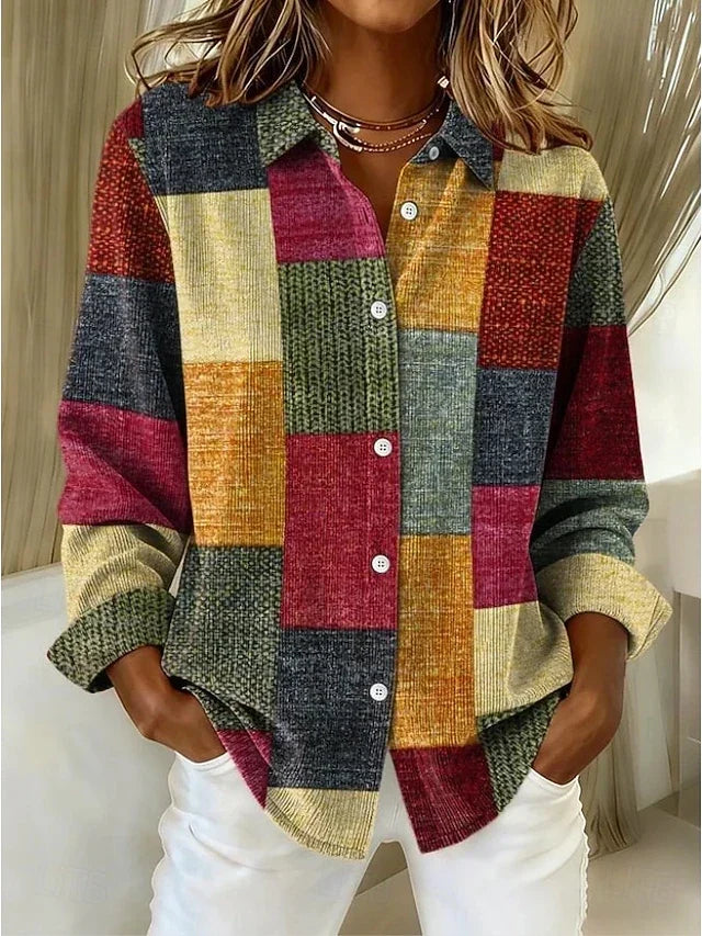 MERRITT™ - ELEGANT PATCHWORK COMFORT BLOUSE