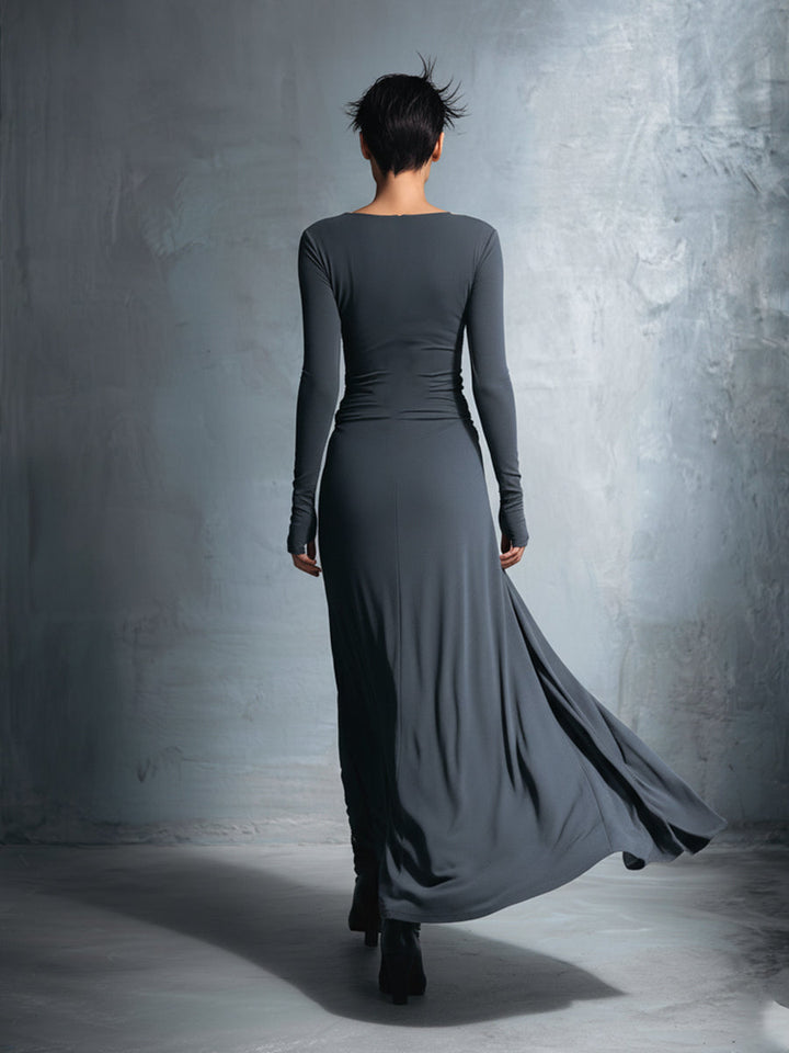 NAOMIE™ - ELEGANT SILK KNIT MAXI DRESS