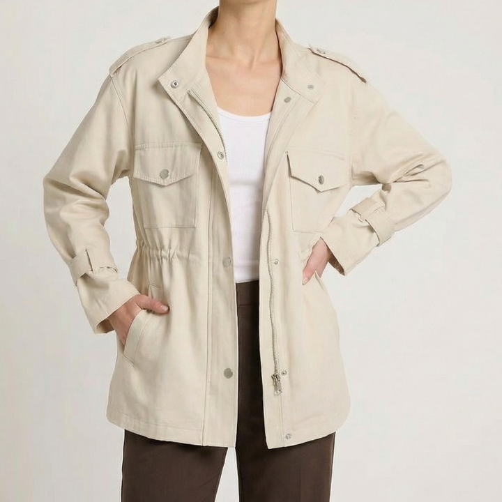 AMÉLIE™ - ELEGANT COLLARED UTILITY OVERCOAT