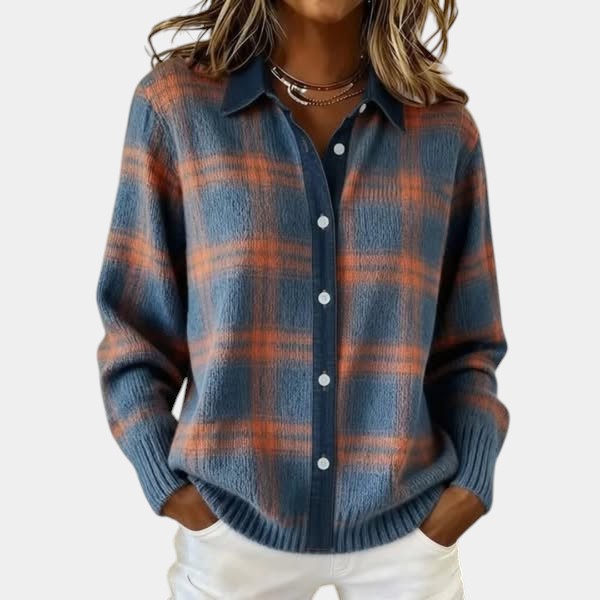 ANNA™ - CHECK KNIT WINTER CARDIGAN