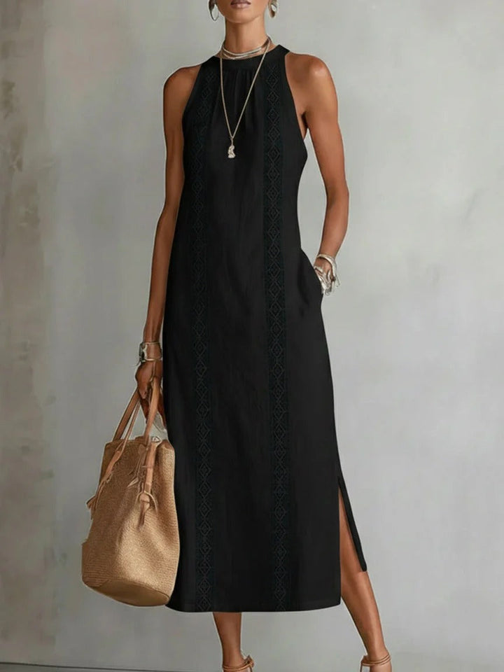 JIMENA™ - COTTON LINEN MIDI DRESS
