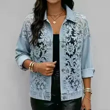MARTINA™ - ELEGANT DEMIN LACE JACKET