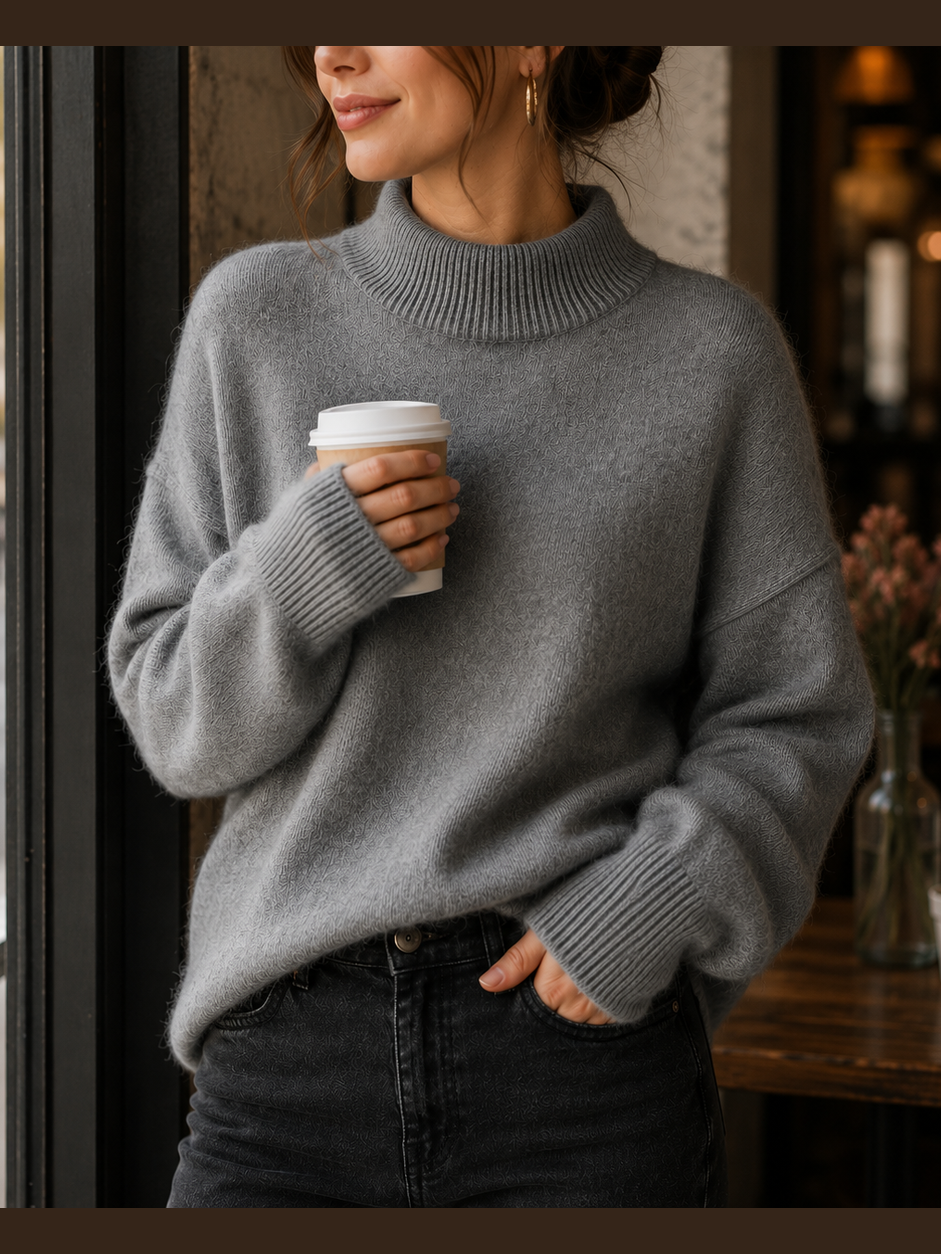 JUNIPER™ - ELEGANT OVERSIZED TURTLENECK SWEATER
