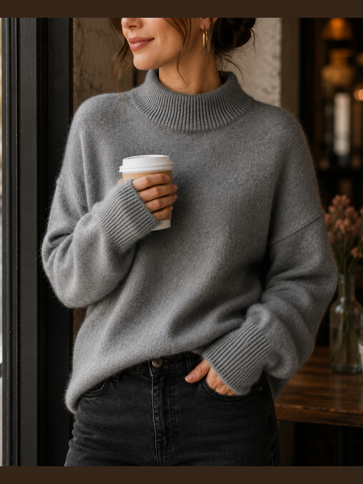 JUNIPER™ - ELEGANT OVERSIZED TURTLENECK SWEATER