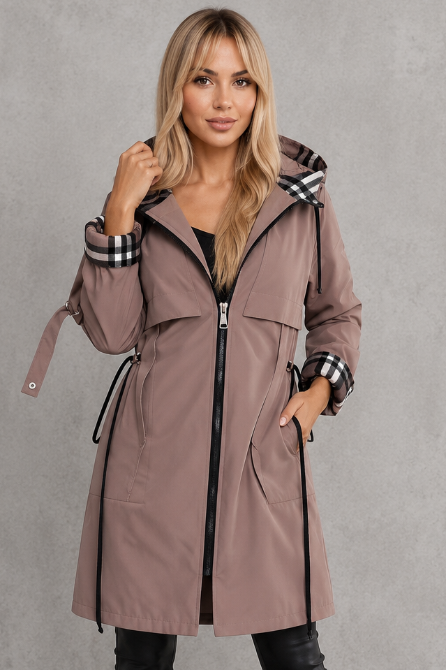MABEL™ - ELEGANT CHECK WATER-RESISTANT JACKET