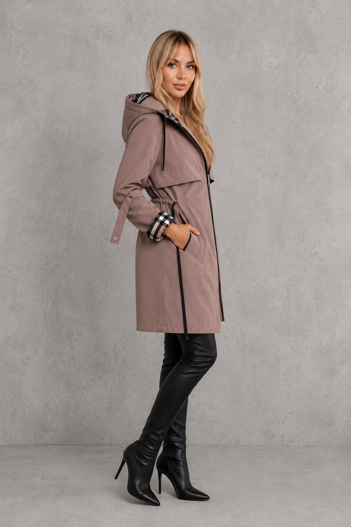 MABEL™ - ELEGANT CHECK WATER-RESISTANT JACKET