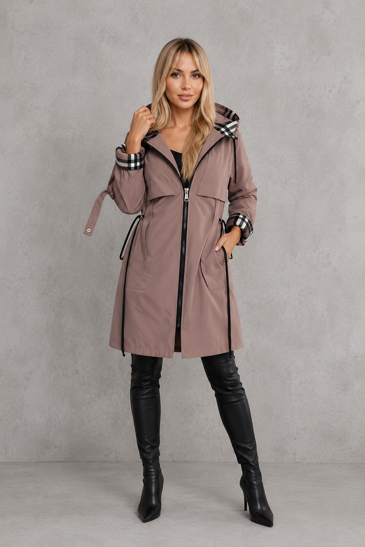 MABEL™ - ELEGANT CHECK WATER-RESISTANT JACKET