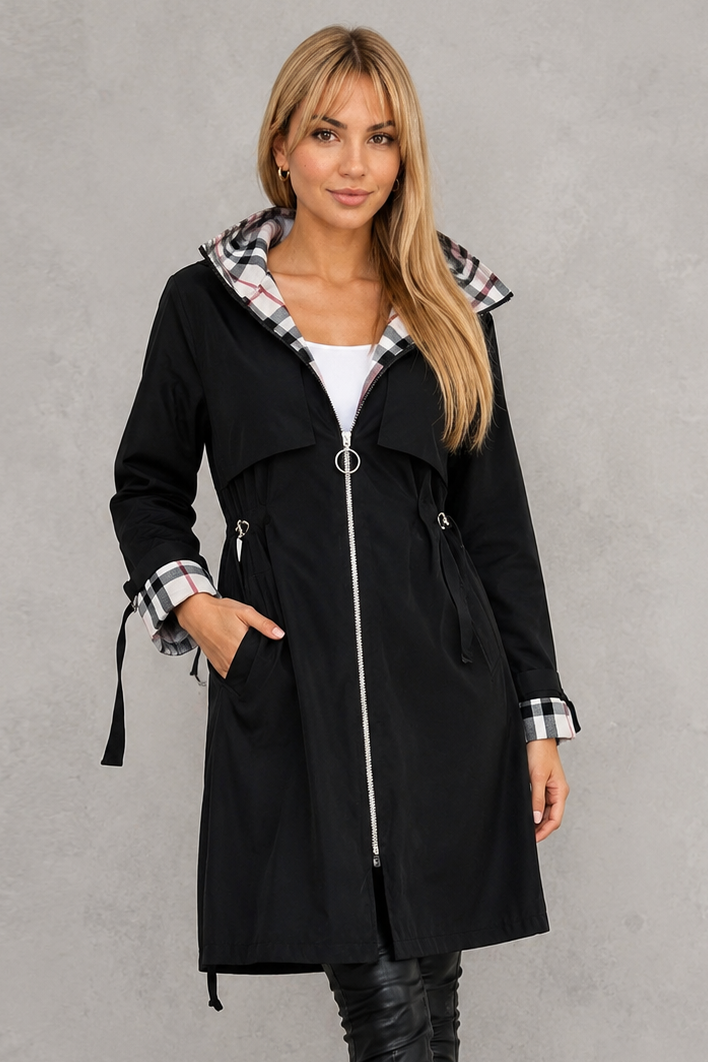 MABEL™ - ELEGANT CHECK WATER-RESISTANT JACKET