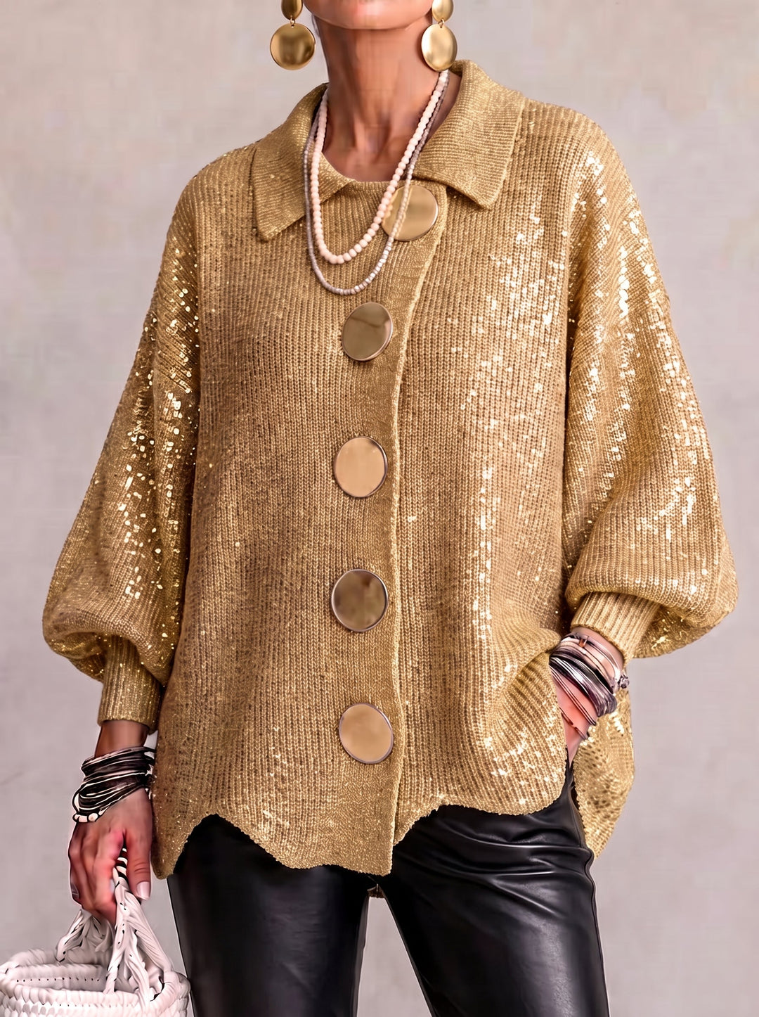 ARDELLE™ - OVERSIZED COLLARED CARDIGAN
