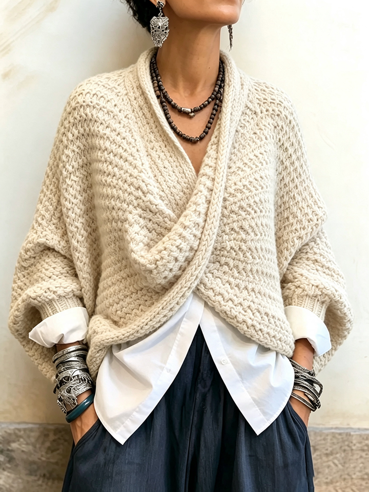 CELIA™ - ELEGANT COZY CROSSED SWEATER