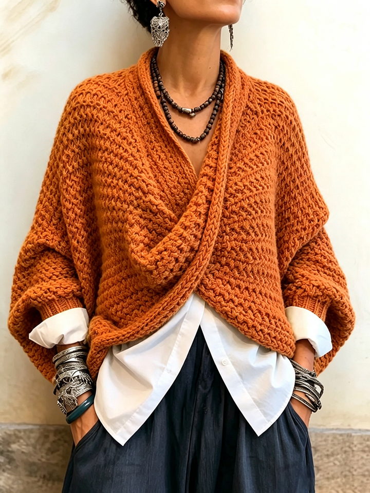 CELIA™ - ELEGANT COZY CROSSED SWEATER